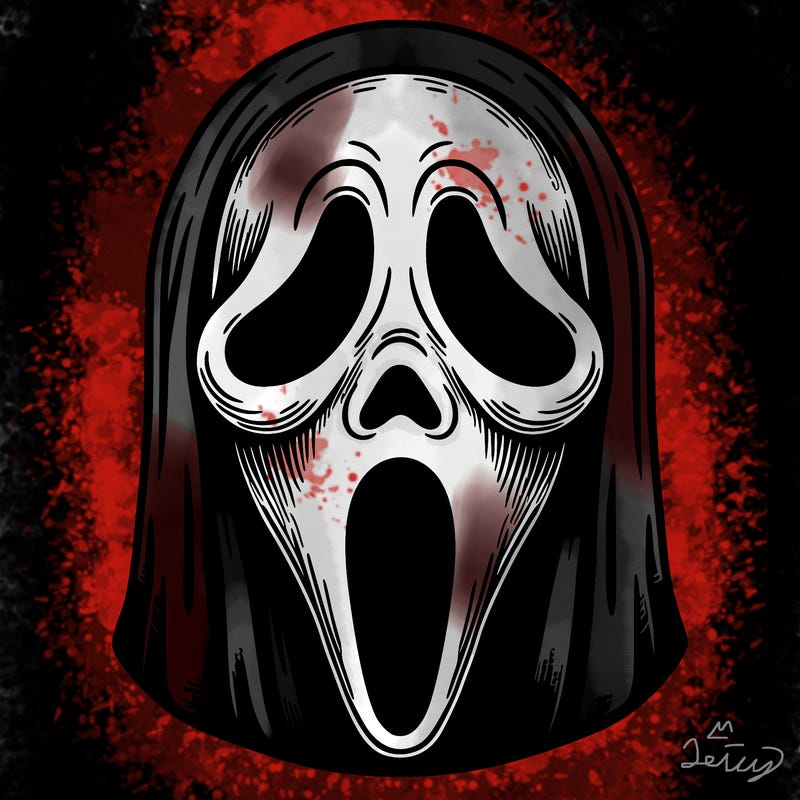 detailed ghostface mask