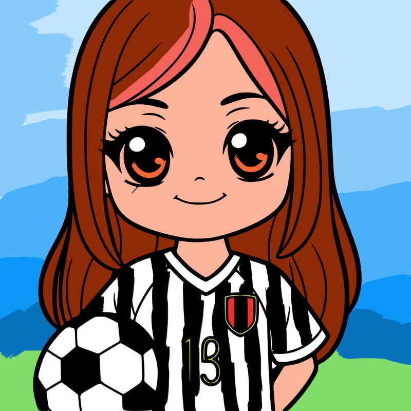 a girl wearing a soccer jersey