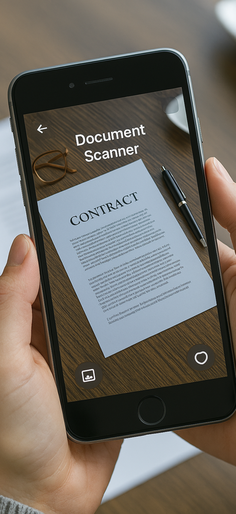 AI Legal Contract Analyzer - Scansione di un contratto cartaceo con l'app Analizzatore Legale di Contratti AI