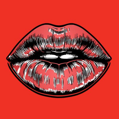 realistic mouth with lips