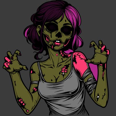 realistic zombie girl