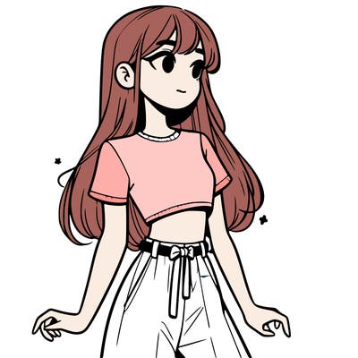 girl in a cute crop top