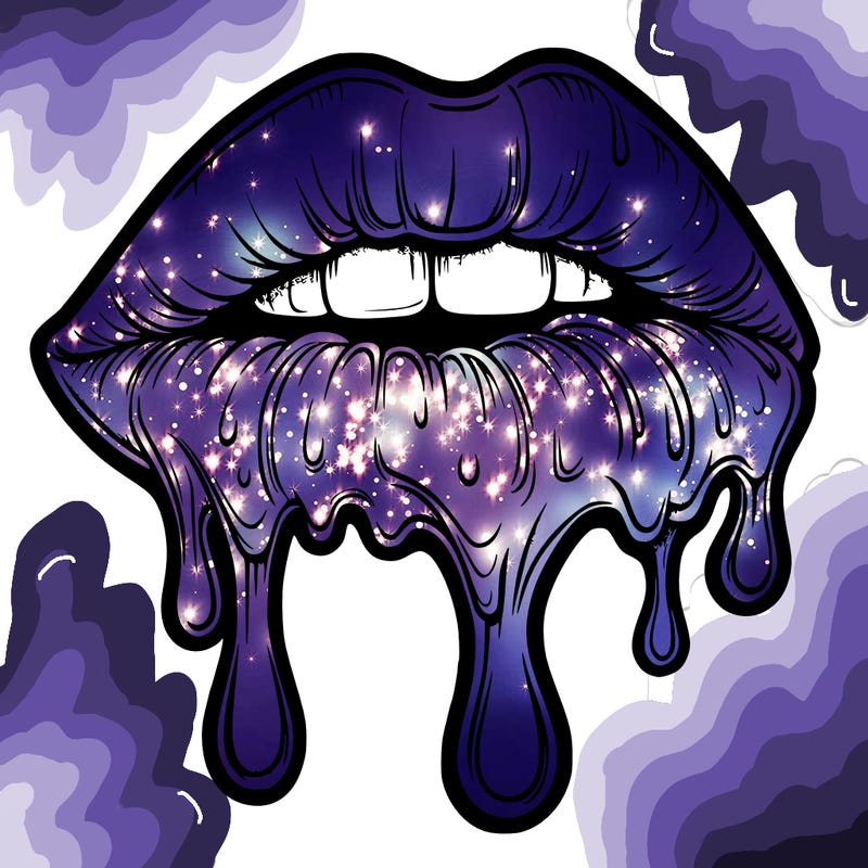 realistic melting lips