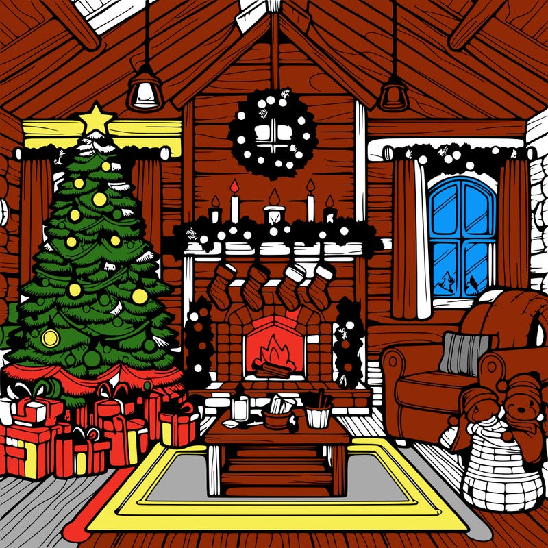 christmas house interior