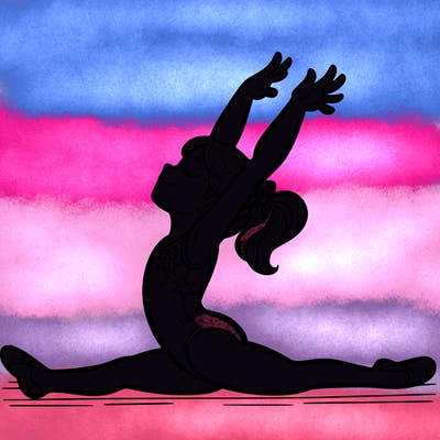 gymnastics girl doing a split