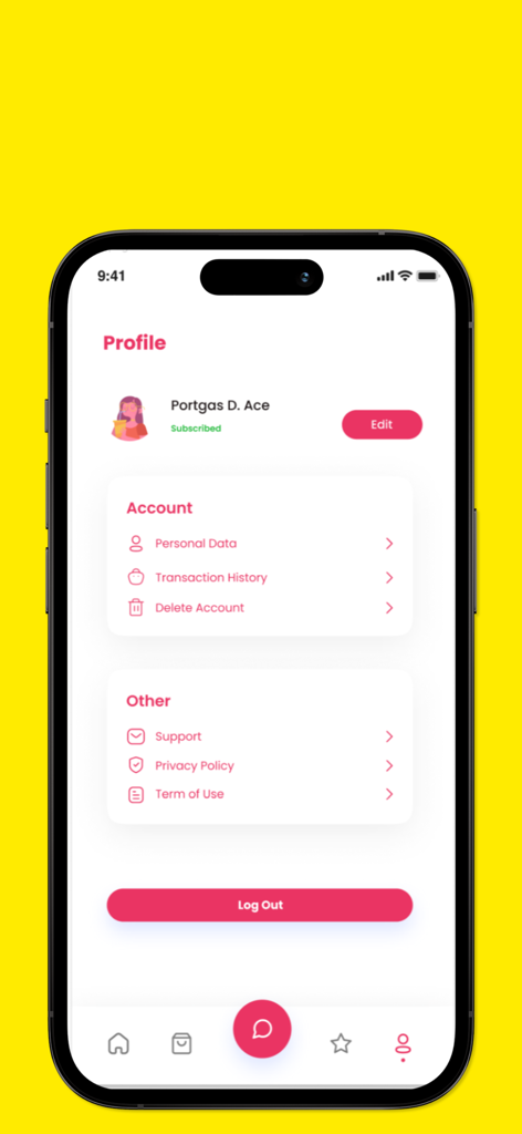 JKT48 PM - Screenshot of the profile page in the JKT48 PM app showing account settings and subscription status