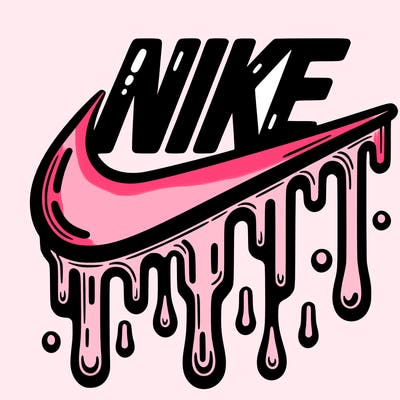 dripping nike logo