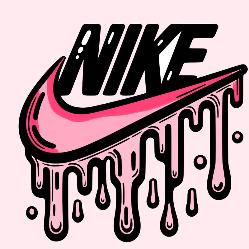dripping nike logo