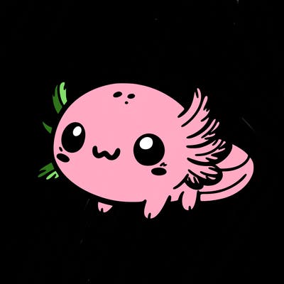 cute easy baby axolotl