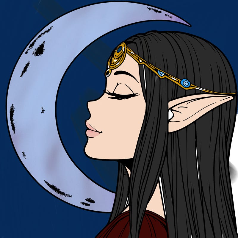 a realistic moon elf