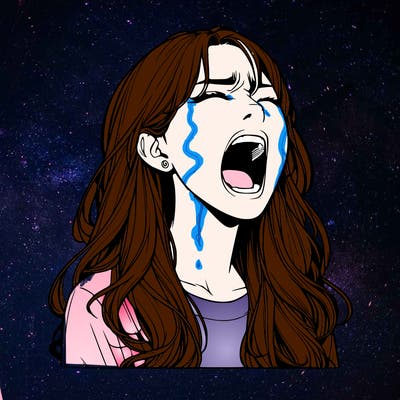 screaming realistic, girl