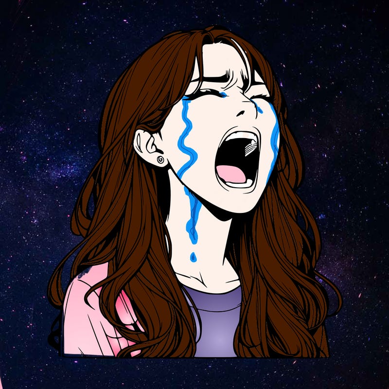 screaming realistic, girl