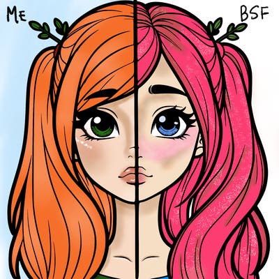 realistic girl split