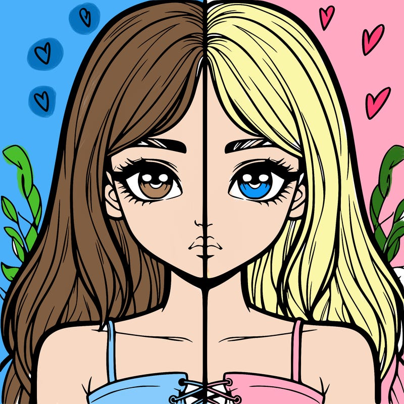 realistic girl split