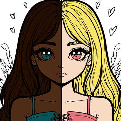 realistic girl split