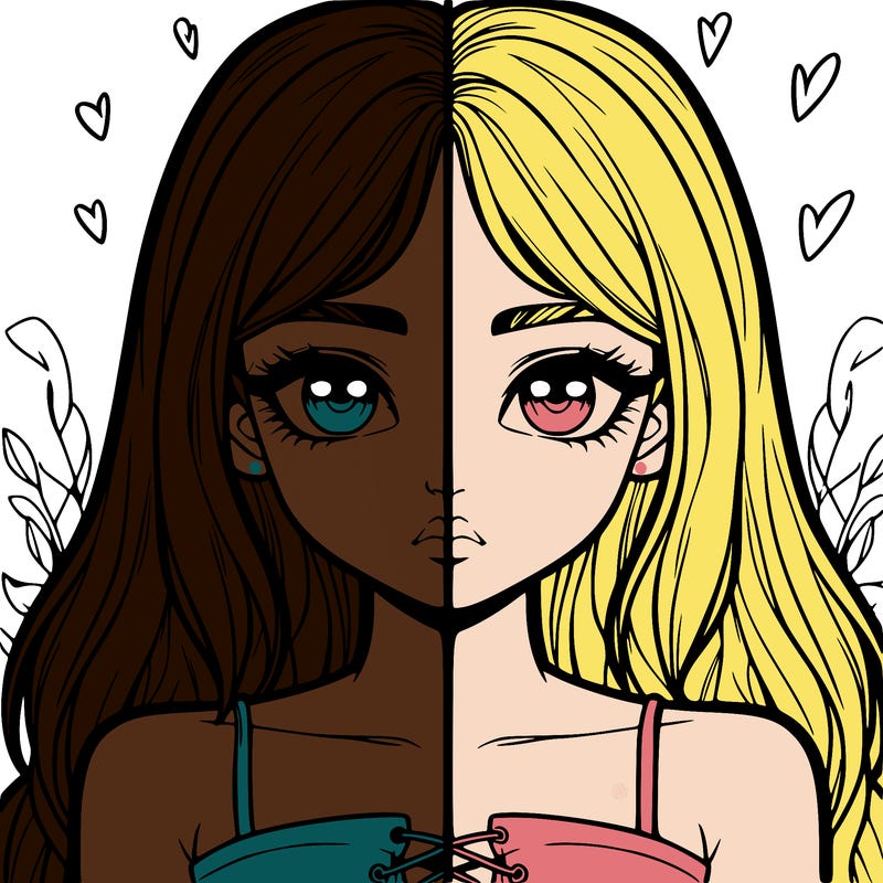 realistic girl split