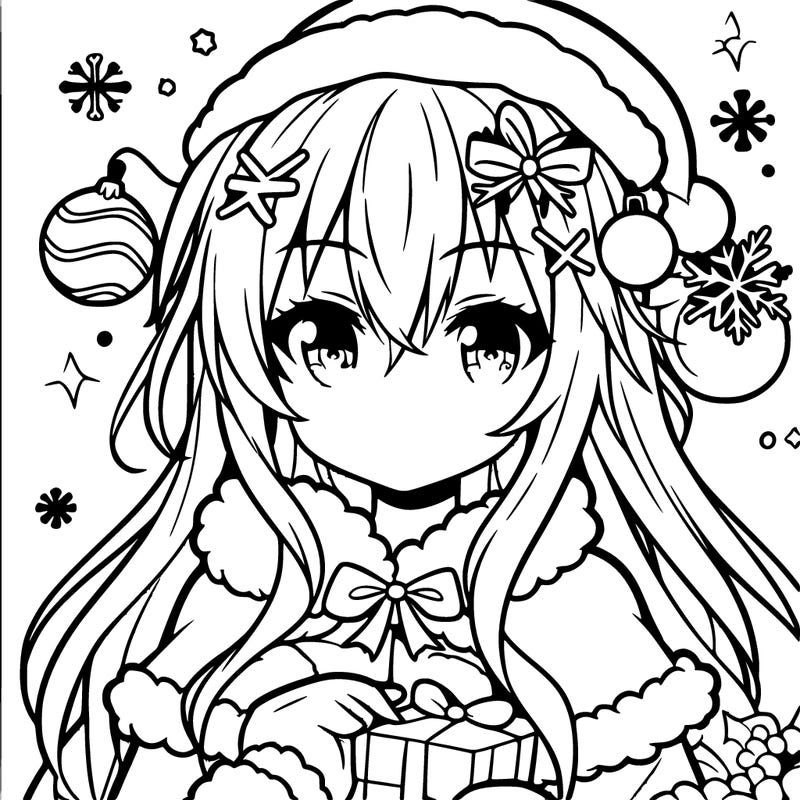 christmas anime girl