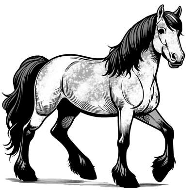 realistic horse
