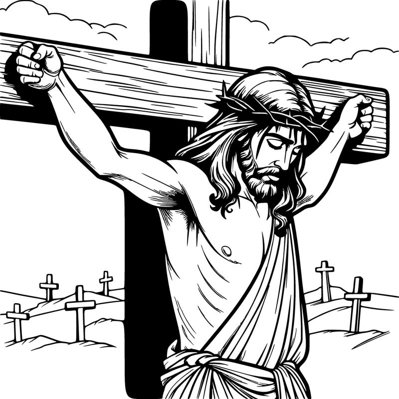 jesus on the cross realistic