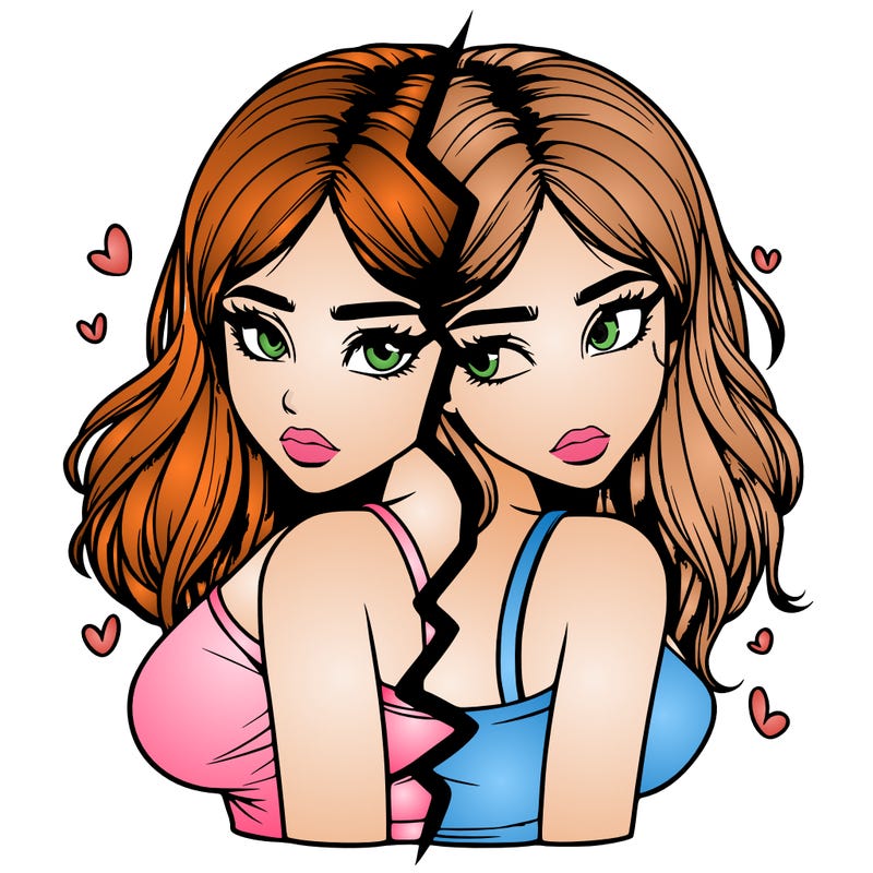 realistic girl split