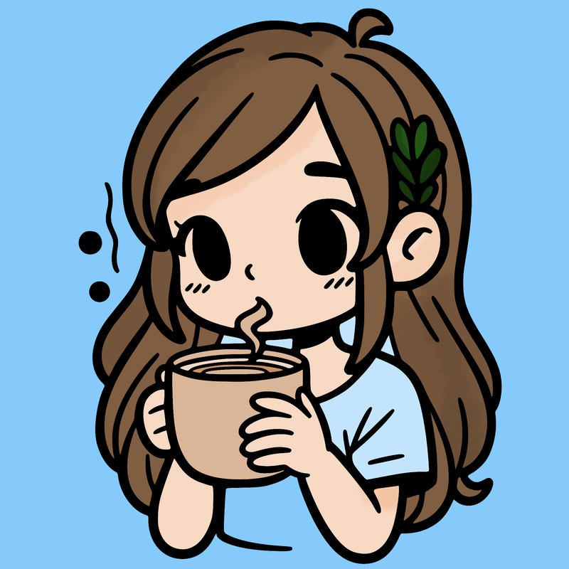 girl drinking coffee