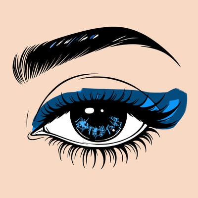 eye closed realistic