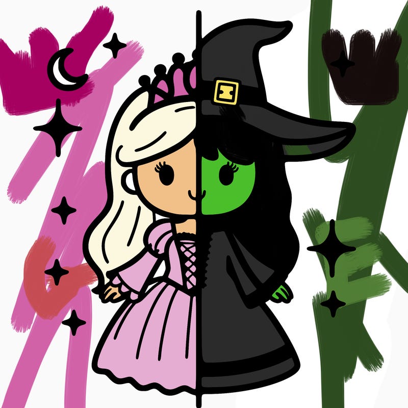 split princess and witch