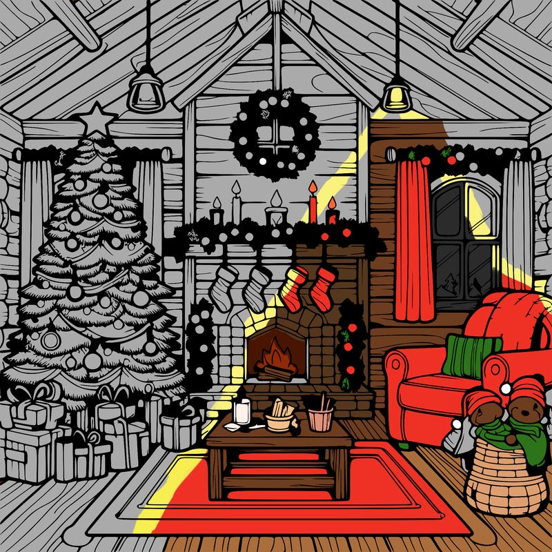 christmas house interior