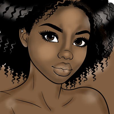 realistic black girl