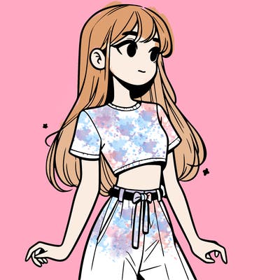 girl in a cute crop top