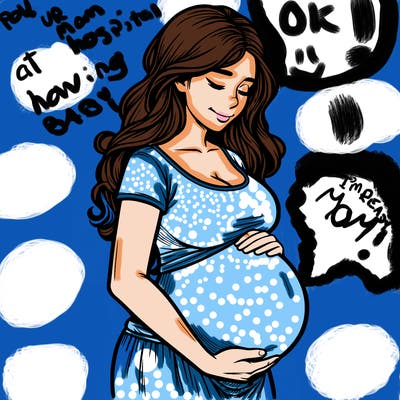 woman heavily pregnant realistic