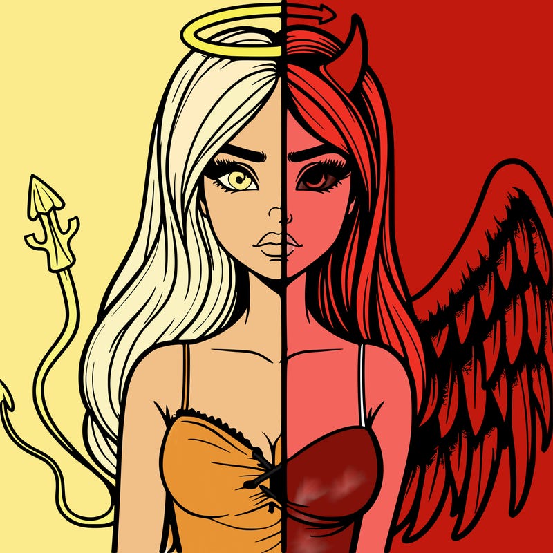 devil vs angel realistic girl
