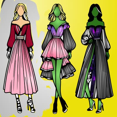 fashion models dresses