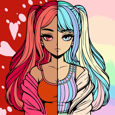 realistic girl split