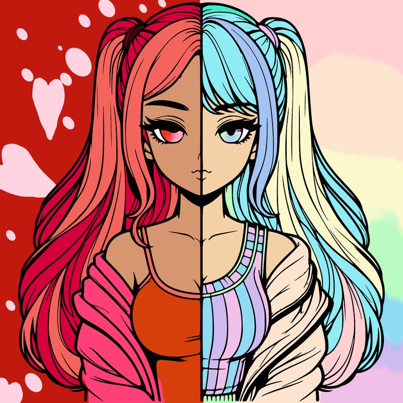 realistic girl split