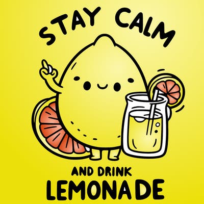 stay calm and drink lemonade
