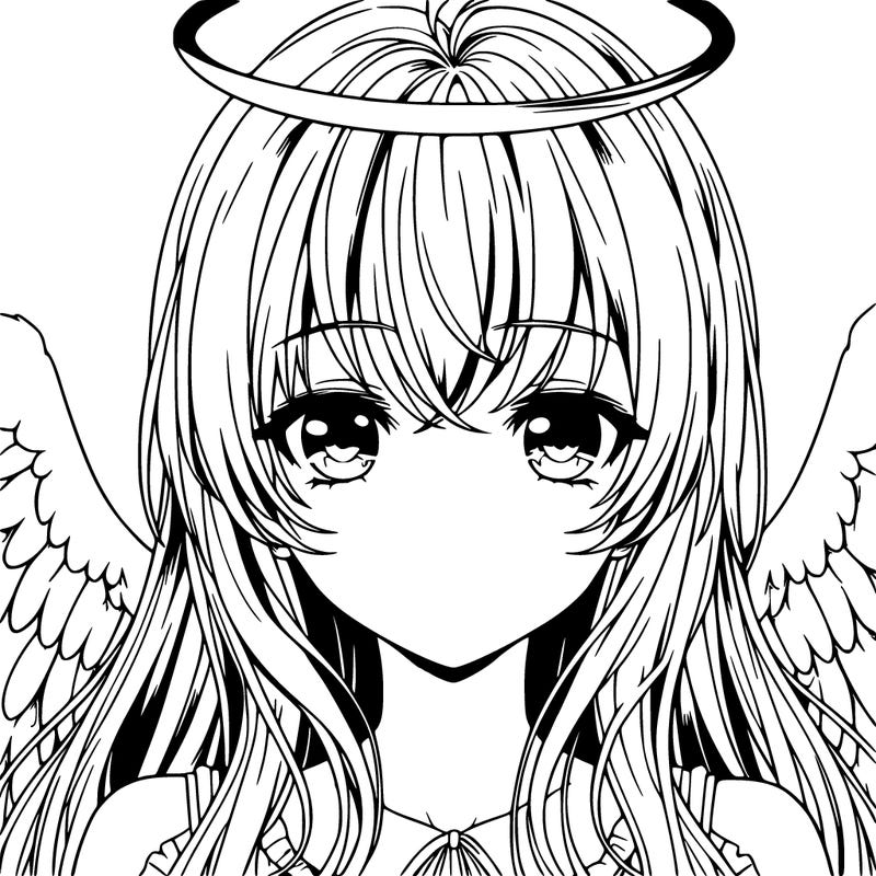 realistic anime angel