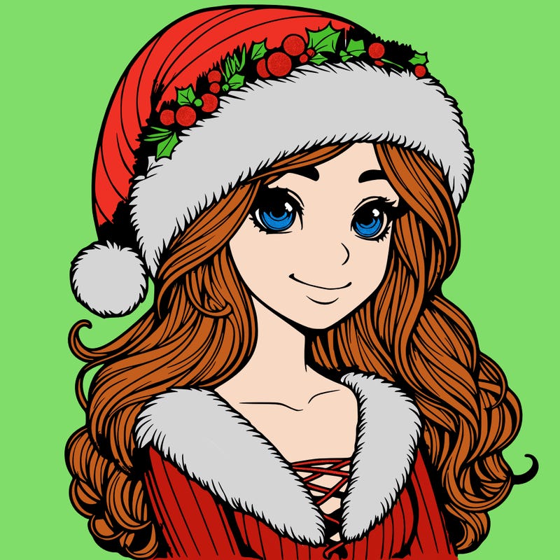 realistic christmas  girl