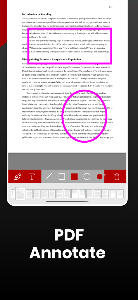 PDF Maker Pro:Splitter,Merger - PDF Maker Pro app showing the PDF annotation feature on a document