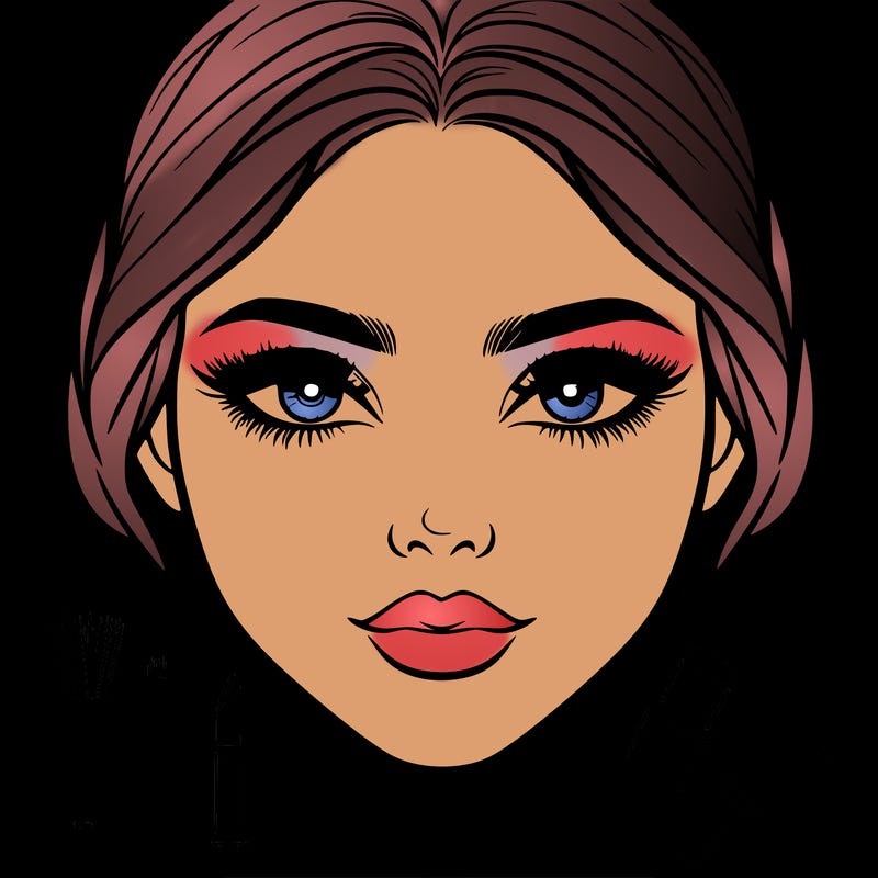 woman's face for makeup