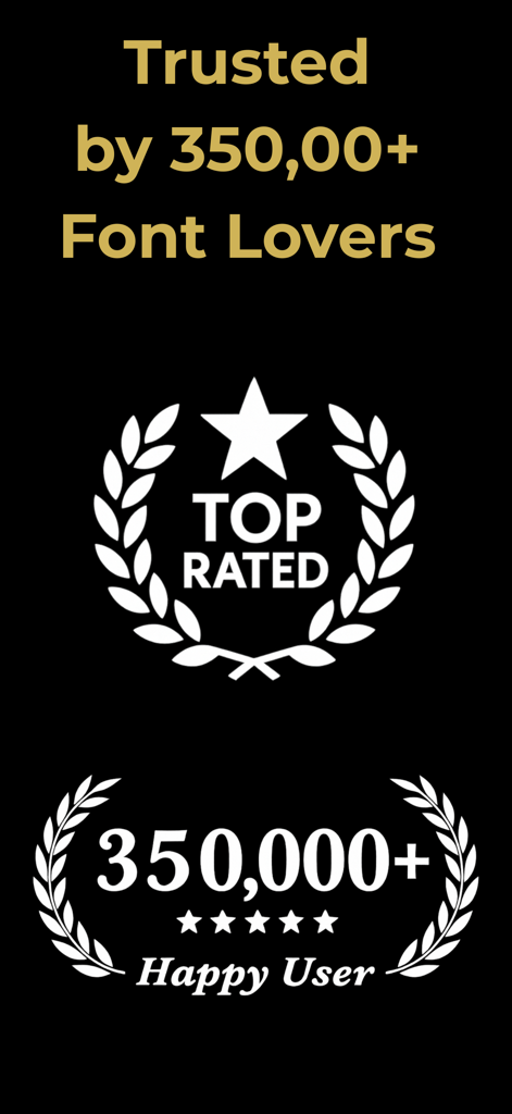 Top-bewertete Schriftart-Identifizierungs-App, der über 350.000 Benutzer mit Fünf-Sterne-Bewertungen vertrauen