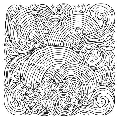 Immerse yourself in a world of swirling water and vibrant potential with this intricate rainbow sprays coloring page. Designed with teens in mind, its dynamic line art offers a captivating artistic challenge.