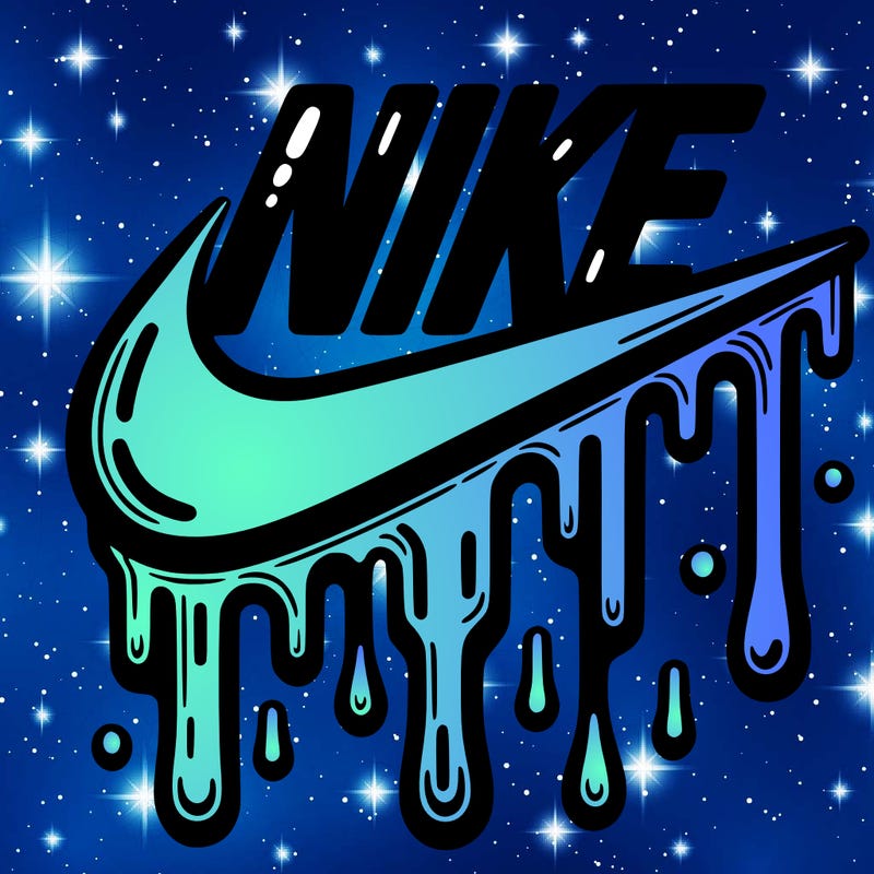 dripping nike logo