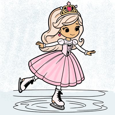 princess skating on ice