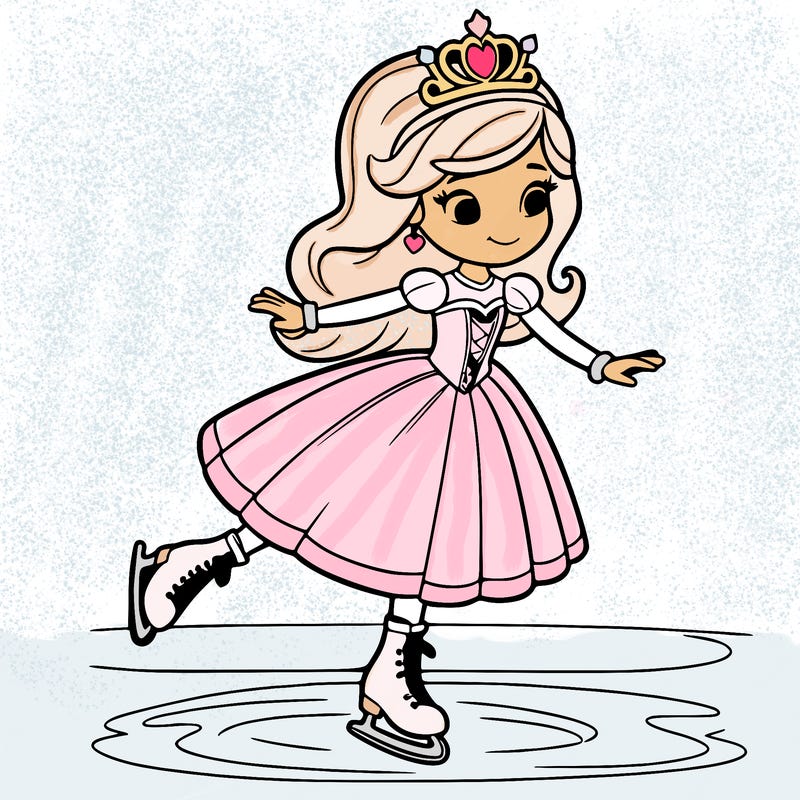 princess skating on ice