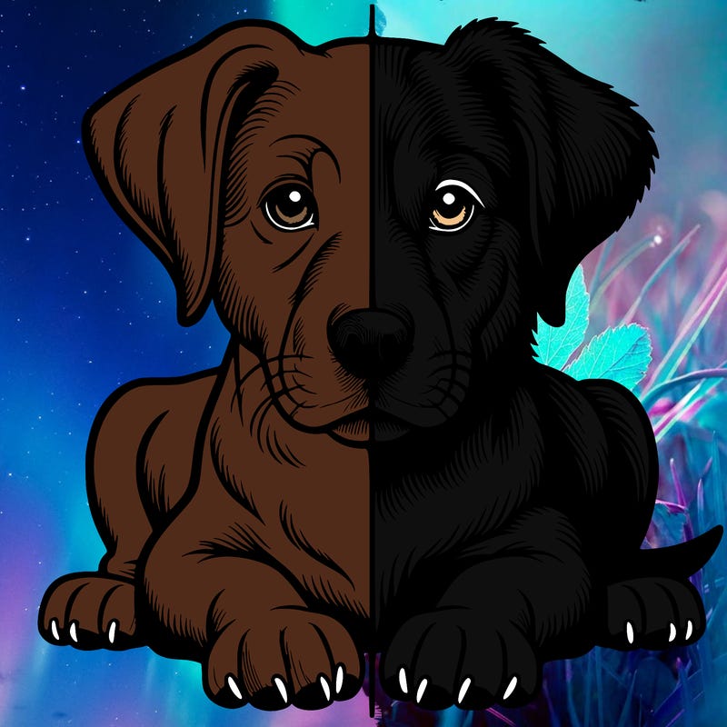 realistic dog split picture