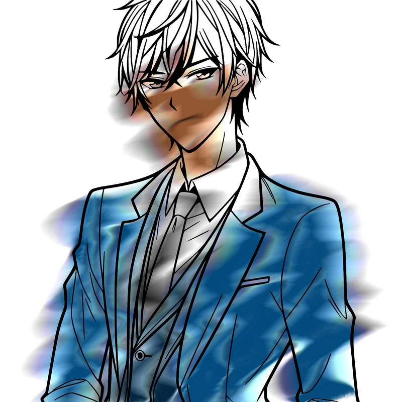 anime handsome guy in suit