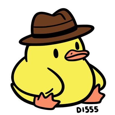 aesthetic duck with a hat