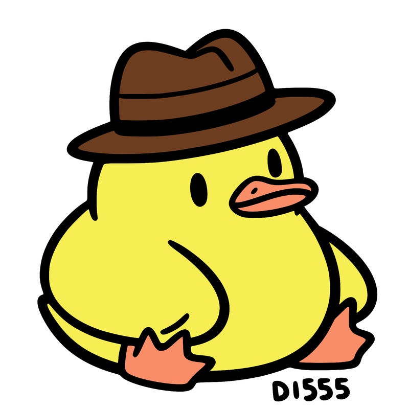 aesthetic duck with a hat