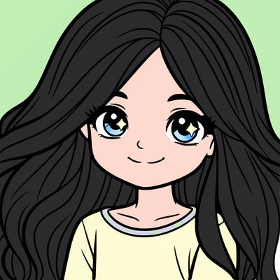 a 12 year old girl with long hair